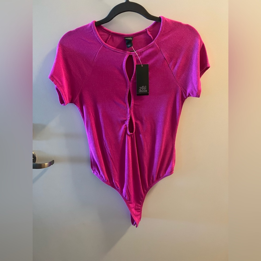 Pink body suit